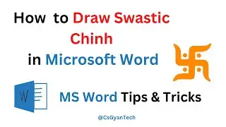 How to Draw Swastic Chinh in MS Word in Hindi #shorts