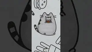 Beginner Coloring with Alcohol Markers✨  #easydrawing #coloring #cat #alcoholmarkers #pusheen #cute