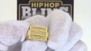 Hip Hop Ring | Lemonade Iced Out Mens Ring Micro Pave Set