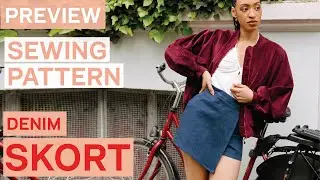 Preview: Skort Sewing Tutorial The Nika Skort | Shorts Mini Skirt Sew Along for Sewing Beginners