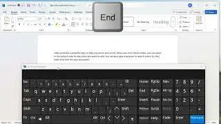 Shortcuts to move end of the line and end of the document in word