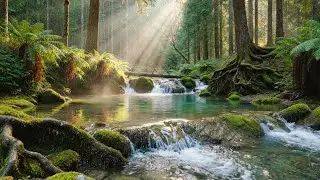 Peaceful Forest River Water with Morning Birds | Calm Soundscape for Sleep and Study