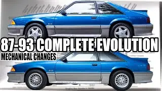 Какие механические и структурные изменения произошли за время выпуска Mustang 1987-1993 годов?