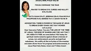 Prayer To Break Evil Curses and Nullify Evil Plans