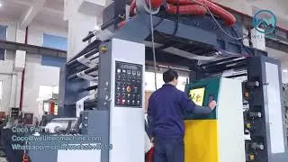 Video Monitor Included High Speed Six Colors Belt Design Multicolor Flexo Graphic Printing Machine