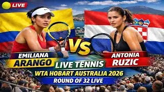 Emiliana Arango Vs Antonia Ruzic 🎾LIVE TENNIS WTA Hobart Australia 2026 🎾Round Of 32 Live Scores