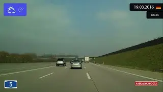 Driving from Flughafen Karlsruhe/Baden-Baden to Baden-Baden (Germany) 19.03.2016 Timelapse x4
