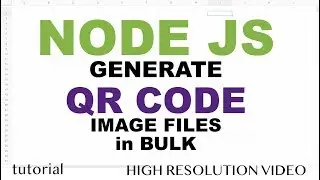 QR Codes Generated from an Excel File to a Folder in Bulk - JavaScript & Node JS