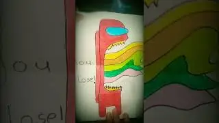 Among Us Paper folding surprise| #amongus #monster #art #shorts