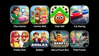 Comics Bob, Freaky Stan, Clue Hunter, Who Dies First, Hide Ball Roblox