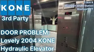 DOOR PROBLEM: Lovely 2004 KONE? Hydraulic Elevator | Track 4 | Westport MNRR Station | Westport, CT