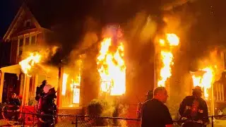 Detroit Fire Commercial Box Alarm - Chief 5 Townhouse Fire [331 Chandler St]