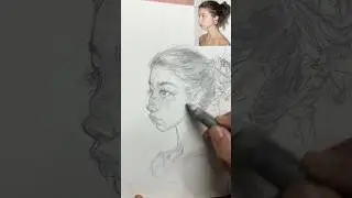 How to draw a stylized portrait step-by-step #drawing #portrait #pencildrawing #asmrart #art #draw
