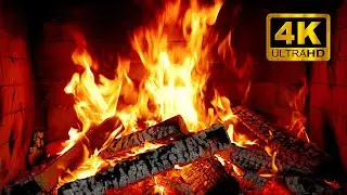 🔥 Уютный камин 4K (12 часов) |  Потрескивание огня.