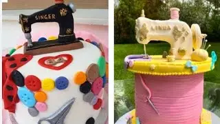Sewing machine cake/Sewing machine cake decorations