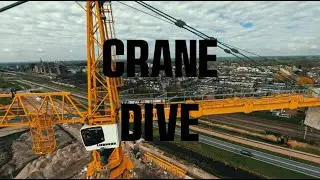 Flying through a crane with my fpv drone!