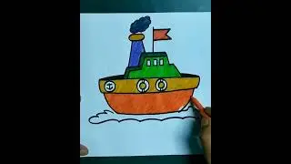Drawing Boat ⛵ Easy | Step by Step Tutorial click | #You Draw Everything