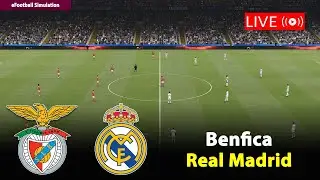 🔴Live- Benfica vs Real Madrid | Champions League 25/26 Match | PES21 Game Simulation