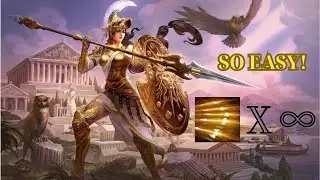 ATHENA SPAM TAUNTS ALL GAME...LITERALLY - Smite Conquest Gameplay - Smite Season 11 (No Commentary)