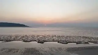 Beautiful Sunset Drone View from Revdanda Beach 