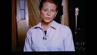 The lady news reporter eye glitch in the matrix