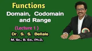 11th Math2 | Functions | Domain,  Codomain Range Lecturer 1| Dr. Bellale S.S.| geniusscience