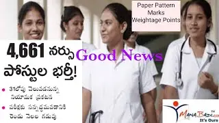 Telangana staff nurse recruitment 2022 notification for 4661 posts