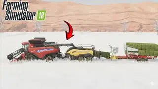 🌨️ Farming Simulator 18 Winter Mod ❄️ | Cutting Grass, Making Bales & Feeding Cows 🐄🚜