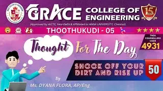 Thought for the day 50- Shake off your dirt and rise up