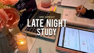 Study with me Tonight | 3 hours  | 50-10 pomodoro | Upsc aspirant | Rain + calm piano