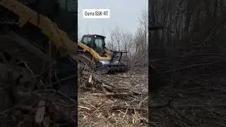 🔵 SSKRT150 Мульчер OSMA на мини-погрузчике CAT279D3