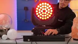 Testa mobile motorizzata Wash Led 360W (36&times;10) RGBW in Flight case baule da 2 pezzi Wisdom XC5106
