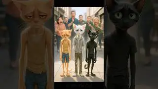 Three weak cats become muscular cats! 💪 #shorts #catsoftiktok #catai #ai #animation