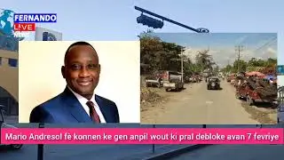 🚨🇭🇹⛳🚨🇭🇹⛳ Mario Andresol fè konnen ke gen anpil wout ki pral debloke avan 7 fevriye. 🚨🇭🇹⛳