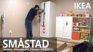 How to Assemble IKEA - 이케아 SMÅSTAD 스모스타드 옷장 + 서랍3 조립하기