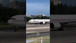 Amerijet B767 about to takeoff from San Juan Airport #Shorts