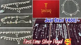 🥰Very First Time Tanishq Silver Payal Collection with price and wt#tanishqgoldjewellery
