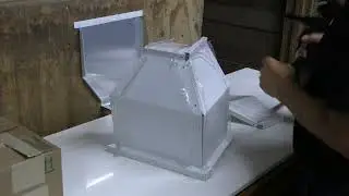 4 Panel DIY Gutter downspout Scupper | Collection Box