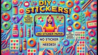 DIY Stickers at Home! 🎨 No Sticker Paper Needed | Easy & Cheap Crafting Hack