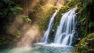 ALL IN ONE | Relaxing Jungle Waterfall Sounds 🌿💧 4K Nature | No Music