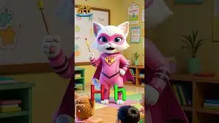 🐱💜 Learn the Letter H with Super Kitty! 🏠🐹 #kidseducation #abclearning #alphabetfun