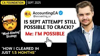 How to crack CA Foundation Exams in 1.5 Months 😱 | Best Strategy on YouTube 💯 | #cafoundation 