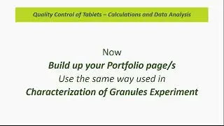 PPT I Cycle 2 Experiment 3 Quality Control of Tablets Calculations and Data Analysis MP4 withVoice