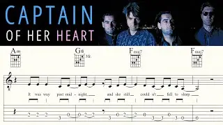 THE CAPTAIN OF HER HEART | DOUBLE | Complete | Acoustic Guitar Lesson | Tutorial | Sheet Music & TAB