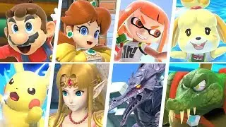 Super Smash Bros Ultimate - All 74 Characters Gameplay + Final Smashes