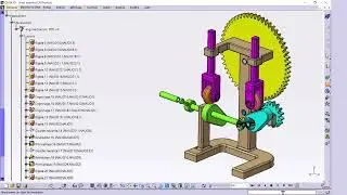 Mechanism simulation using CATIA software