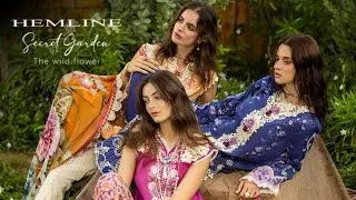 Mushq HEMLINE Secret Garden 2025 | Mushq Unstitched Luxury Lawn | Nureh Feya Eid Edit Lawn 2025 |