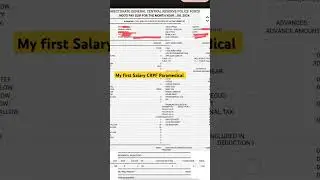 My first salary in crpf paramedical staff #crpf #sscgd #ssc #cisf #bsf #shorts #motivation