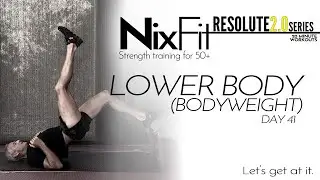 20 min RESOLUTE 2 lower bodyweight legs glutes workout at Home Follow along Women Men  45+ lunges
