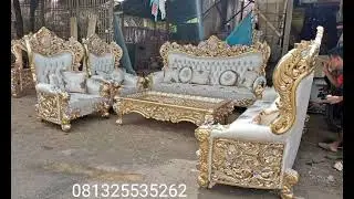 Kursi Tamu Ukir Bellagio Gold Duco Mewah #sofakeluarga #kursitamujati #kursitamumewah